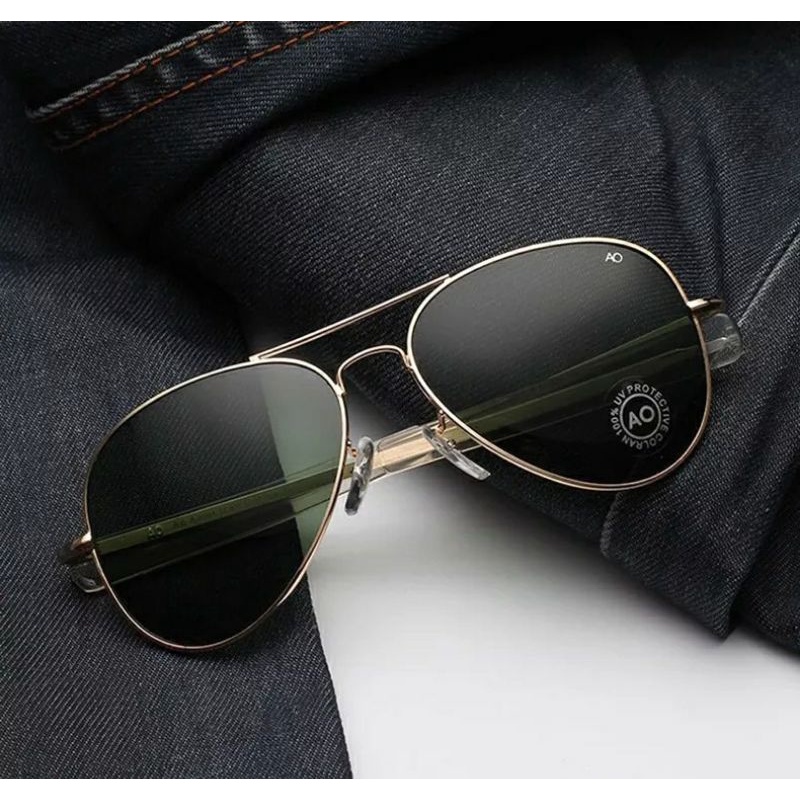Óculos de Sol AO General N8057 Polarizado Estilo Aviador Piloto Militar Top Gun ENVIO IMEDIATO