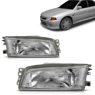 Farol Mitsubishi Lancer 96 97 Foco Simples Cromado