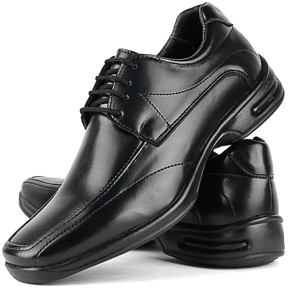 Sapato Social Couro Ortopédico Masculino Elegante Pronta Entrega Promoção