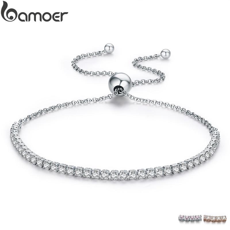 Pulseira Feminina Bamoer Prata Esterlina 925 SCB029