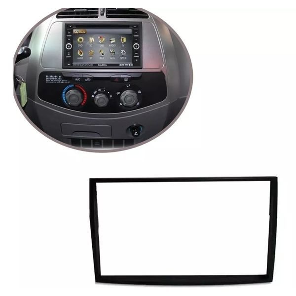 Moldura Painel 2din Multmidia Cherry Tiggo 10 11 12 13 14 15 - Preta em Oferta na Shopee