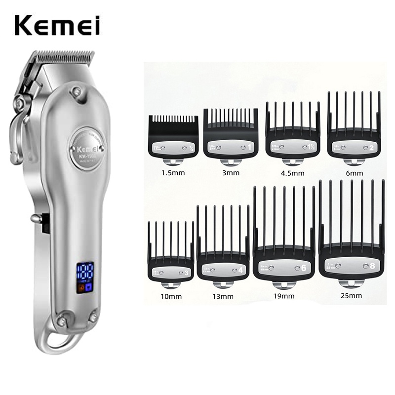 Kemei 1987 Cortador De Cabelo Elétrico De Desbota Poderoso Cônico Profissional Sem Fio Homens Tela LED KM-1986 em Oferta na Shopee
