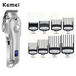 Kemei 1987 Cortador De Cabelo Elétrico De Desbota Poderoso Cônico Profissional Sem Fio Homens Tela LED KM-1986