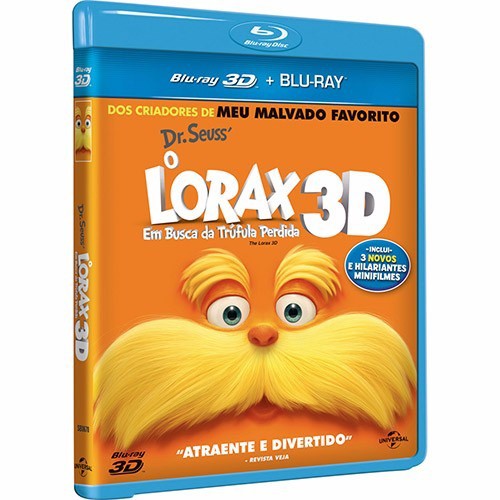 Blu-ray 3d O Lorax - Em Busca Da Trúfua Perdida (inclui 2d)