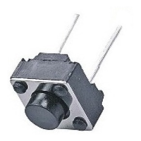 500 Peças - Chave Tactil 6x6x4,3mm 2 Terminais 180 Graus
