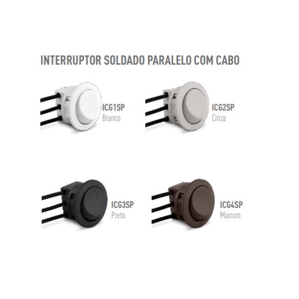 INTERRUPTOR GOTA BOLINHA PARALELO C/ FIO LATERAL