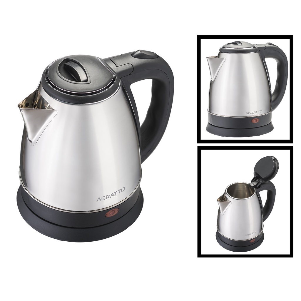 Chaleira Elétrica Em Aço Inox Capacidade 1,8 Litros Com Desligamento Automático Agratto