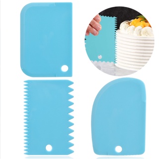 Kit 3 Espatula Decorativa Profissional Para Bolo Chantilly Cobertura Creme Recheio