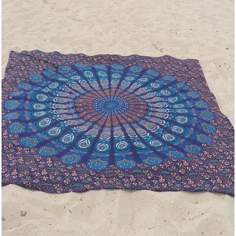 Cangão indiano, Manta para cama, Árvore da vida, Mandala, Elefante
