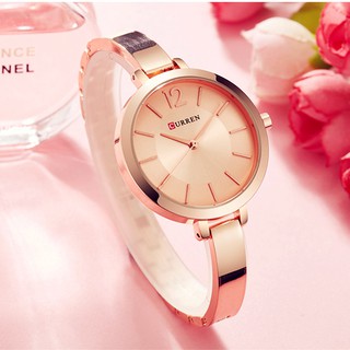 Curren Feminino Casual Simples Pulseira De Aço Inoxidável Relógio De Quartzo À Prova D