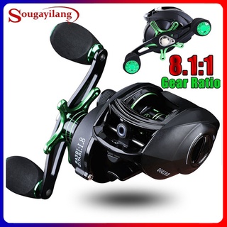 Carretilha de Pesca Sougayilang Left/Right Hand 12+1 Ball Bearings 8.1:1 Gear Ratio Max Drag 8-10KG