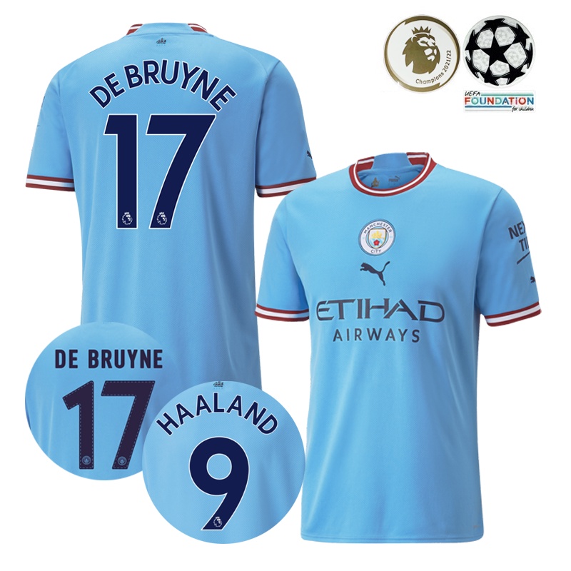 22-23 Premier League Manchester City Camisas De Casa Futebol Masculinas Clube
