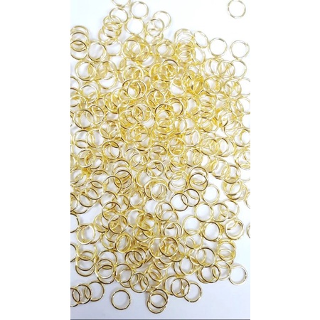 Argola de Ferro 7mm Dourada 25 Gramas