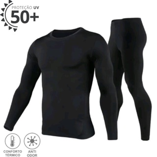 Conjunto Térmico Blusa e Calça Proteção Uv50+ Solar Segunda Pele Unissex em Oferta na Shopee