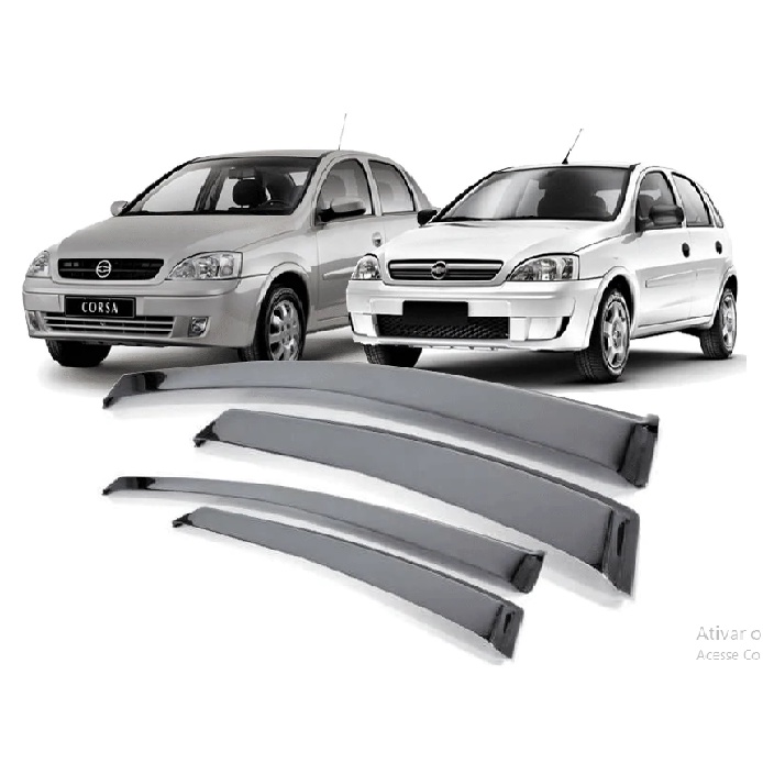 Calha Chuva Corsa Hatch Sedan 2002 2003 2004 2005 4 portas