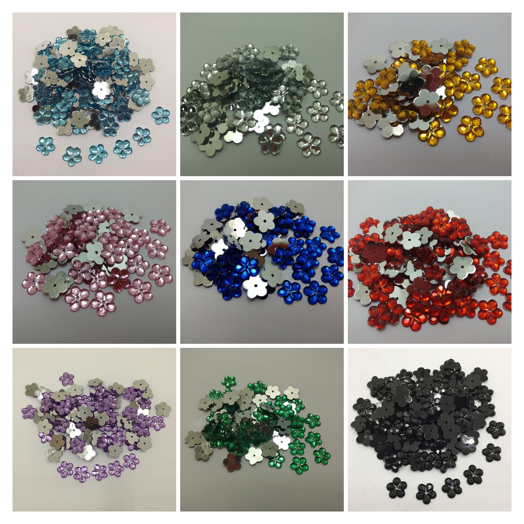 Chaton Flor de 12mm com Furo 100 unidades