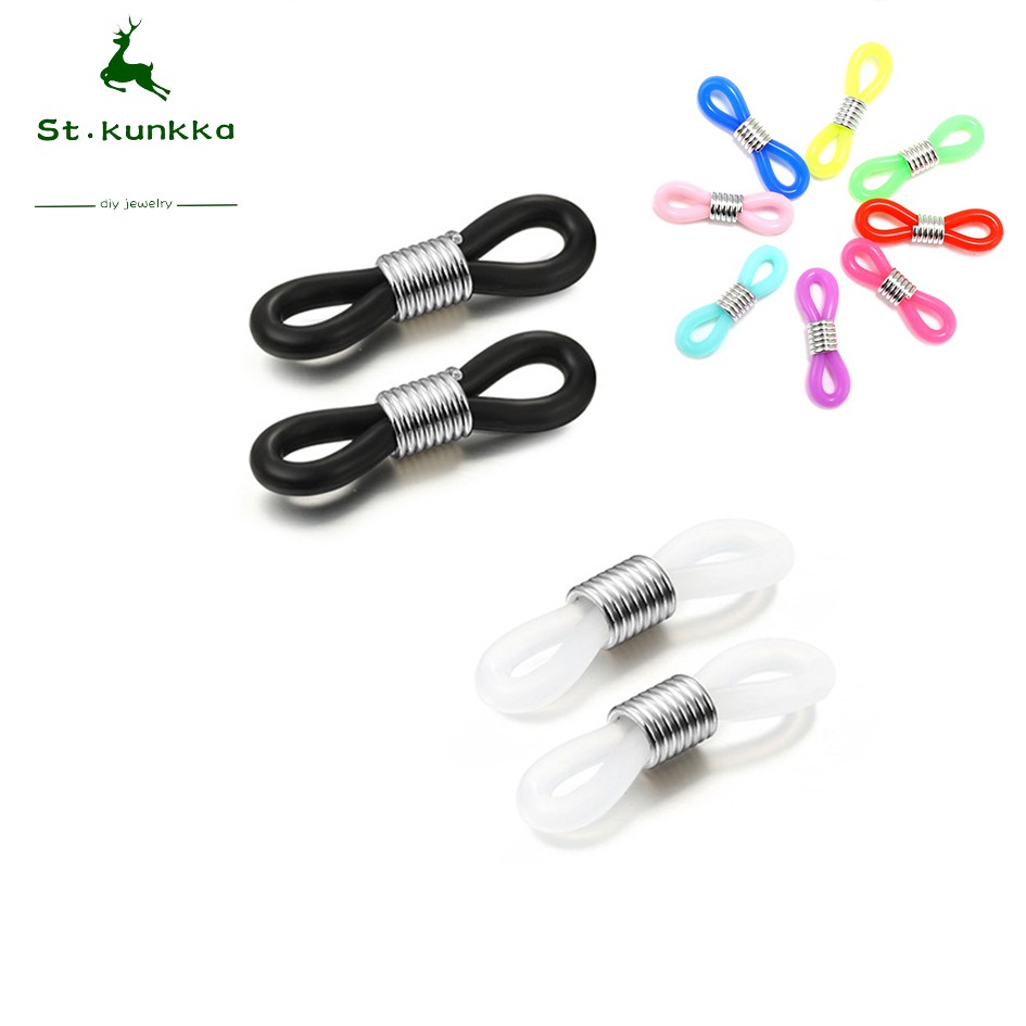 St.kunkka 50Pcs de corrente de óculos antiderrapante de silicone ajustável