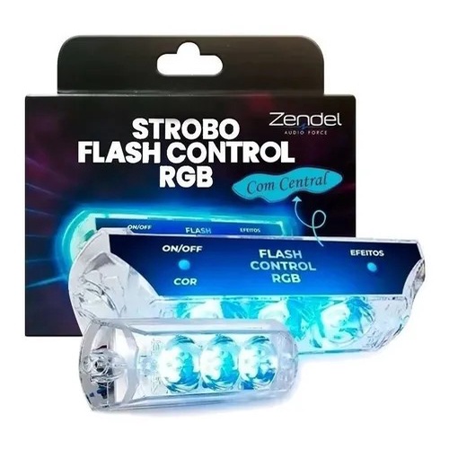 Kit Strobo Automotivo Led Rgb Flash Control Zendel | Shopee Brasil