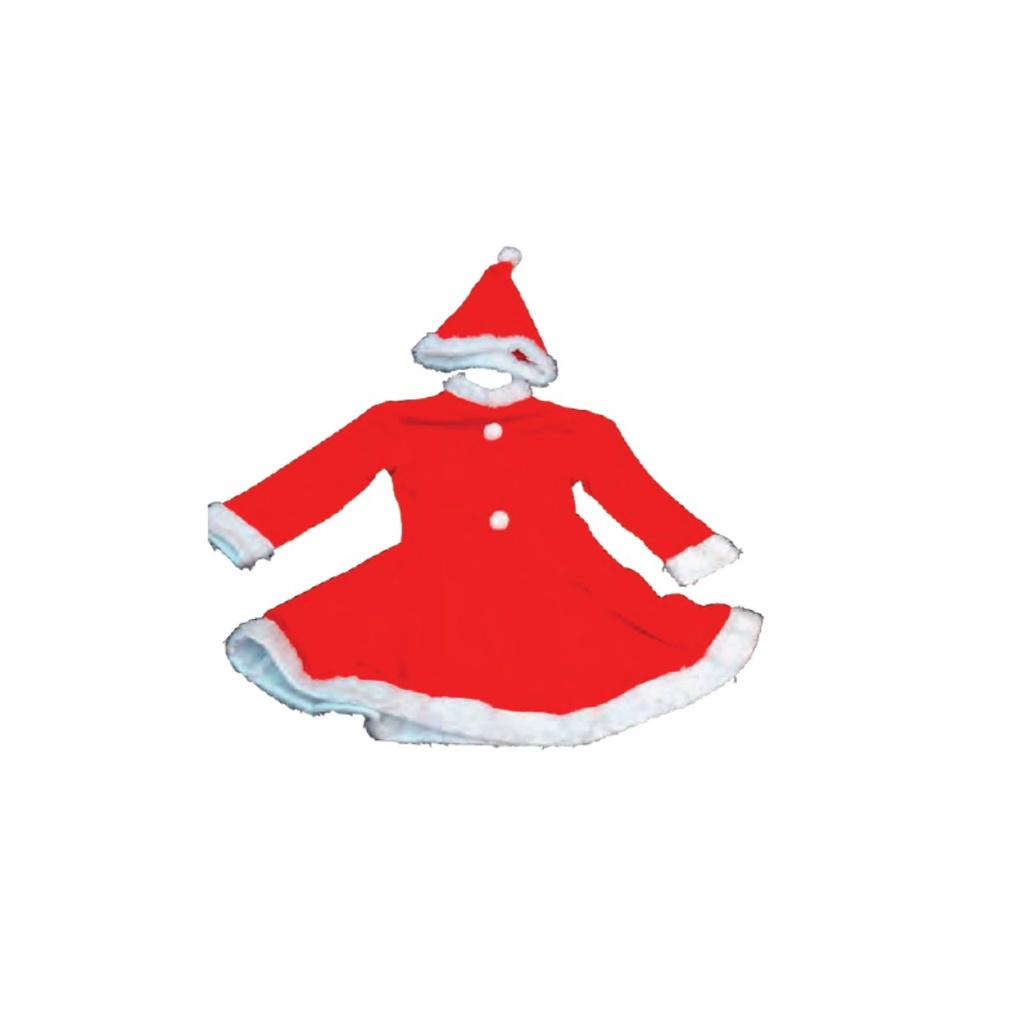 Roupa Vestido Gorro Mamãe Noel Natalino Junior 7 A 8 Anos