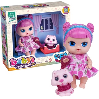Boneca Babys Collection Com Mini Cachorrinho - Super Toys