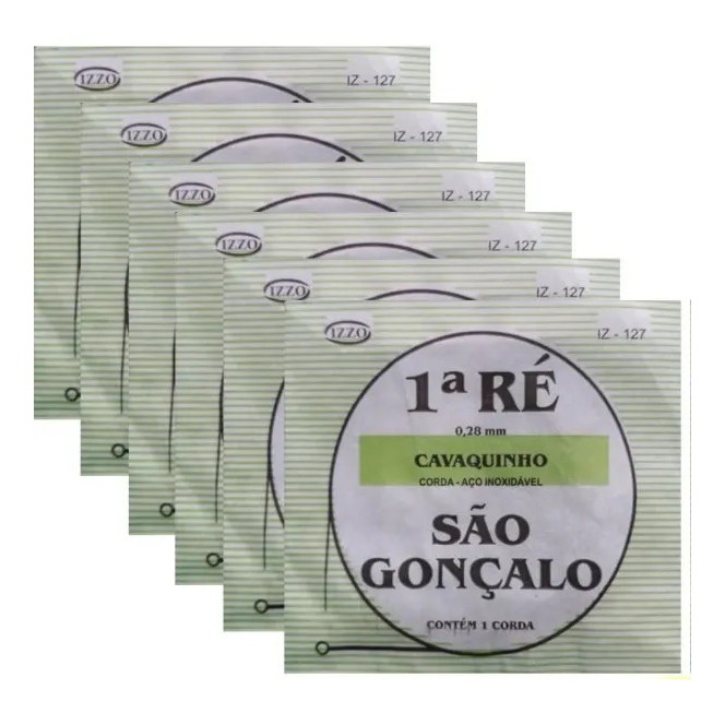 Corda Avulsa Cavaquinho Aço 1ºré 127 - São Gonçalo KIT COM 6 em Oferta na Shopee