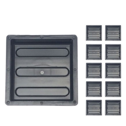 KIT 10 Formas Piso Tátil Alerta Direção Estria 20x20x6 Fp071 - Brasfort
