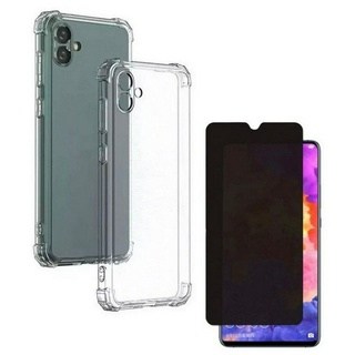 Kit Capa Anti Impacto Transparente + Película Privacidade 3D P/ Samsung A04E