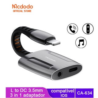 Mcdodo Cabo 2 em 1 Adaptador para DC 3.5mm Adaptador de áudio microfone de carregamento de fone de ouvido CA-634 em Oferta na Shopee