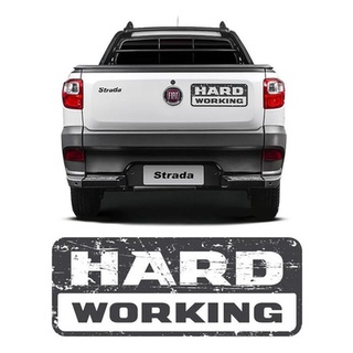 Emblema Adesivo Fiat Strada Hard Working 2018 2019 2020 #0