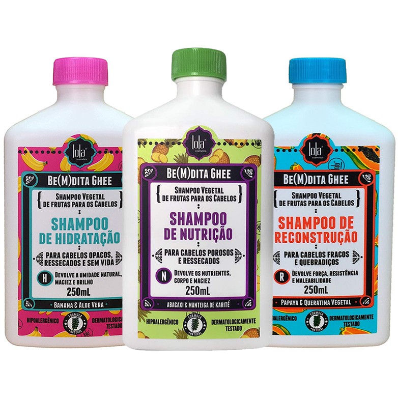 Shampoo Lola Cosmetics Bemdita Ghee 3 Itens em Oferta na Shopee