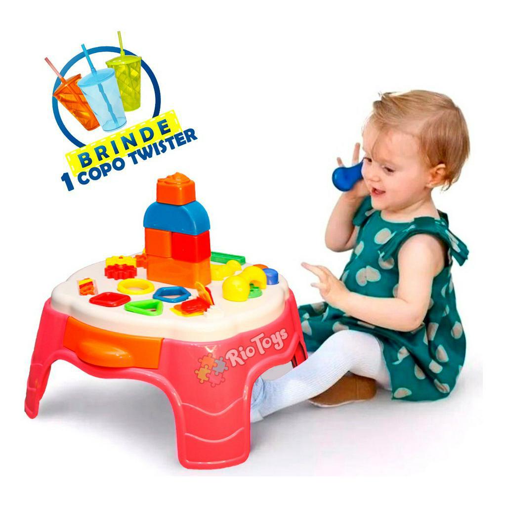 Mesa Atividades Educativa Bebe Infantil Pedagogica Rosa