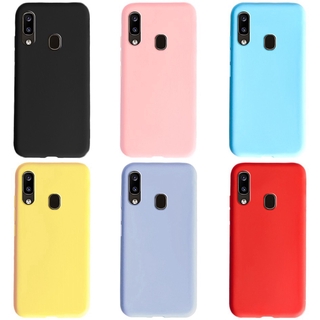 Capa Fina De Silicone Cor Pastel Fosca Para Samsung Galaxy A10 / A20 / A30 / A40 / A50 / A60 / A70 / A20E / 20