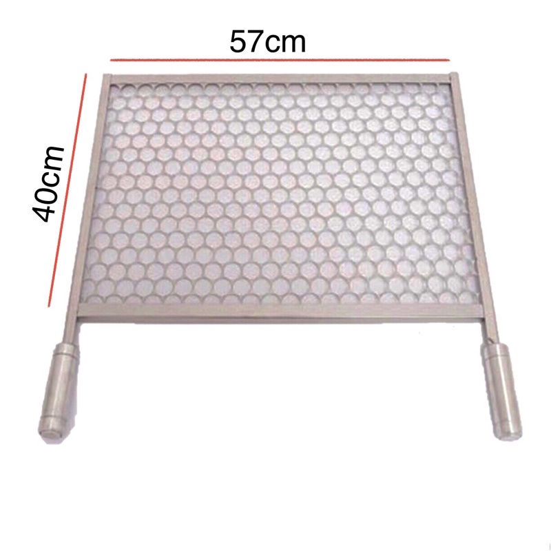 Grelha de assar carne 57x40cm Churrasqueira Churrasco 100 % Aço Inox 430 Moeda Cabo De Alumínio em Oferta na Shopee