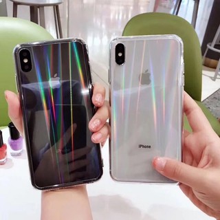 Capa Anti Impacto Para iPhone 11 7 8 Plus X Xs Max Case Capinha de Silicone Holográfica Slim