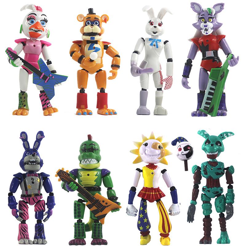 8pcs/Set Fnaf Anime Five Nights At Freddy'S Character Toy Action Figure  Kids Gift - Corre Que Ta Baratinho
