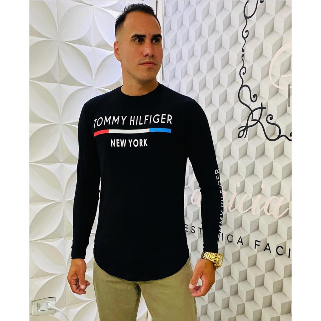 Camisa manga longa Tommy Hilfiger masculina cole o nova Camisa manga longa Tommy Hilfiger masculina cole o nova