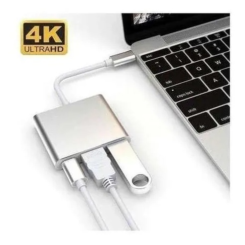 Hub Adaptador usb C Thunderbolt P Hdmi 4k Usb 3.0 Macbook