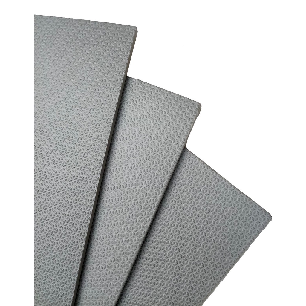Kit 6 Colchonetes Tatames Tapetes EVA 100x50x1cm Espessura 10mm Cinza Escuro Ioga Ginástica Pilates