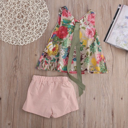 Conjunto Infantil Menina Short + Blusinha Com Laço