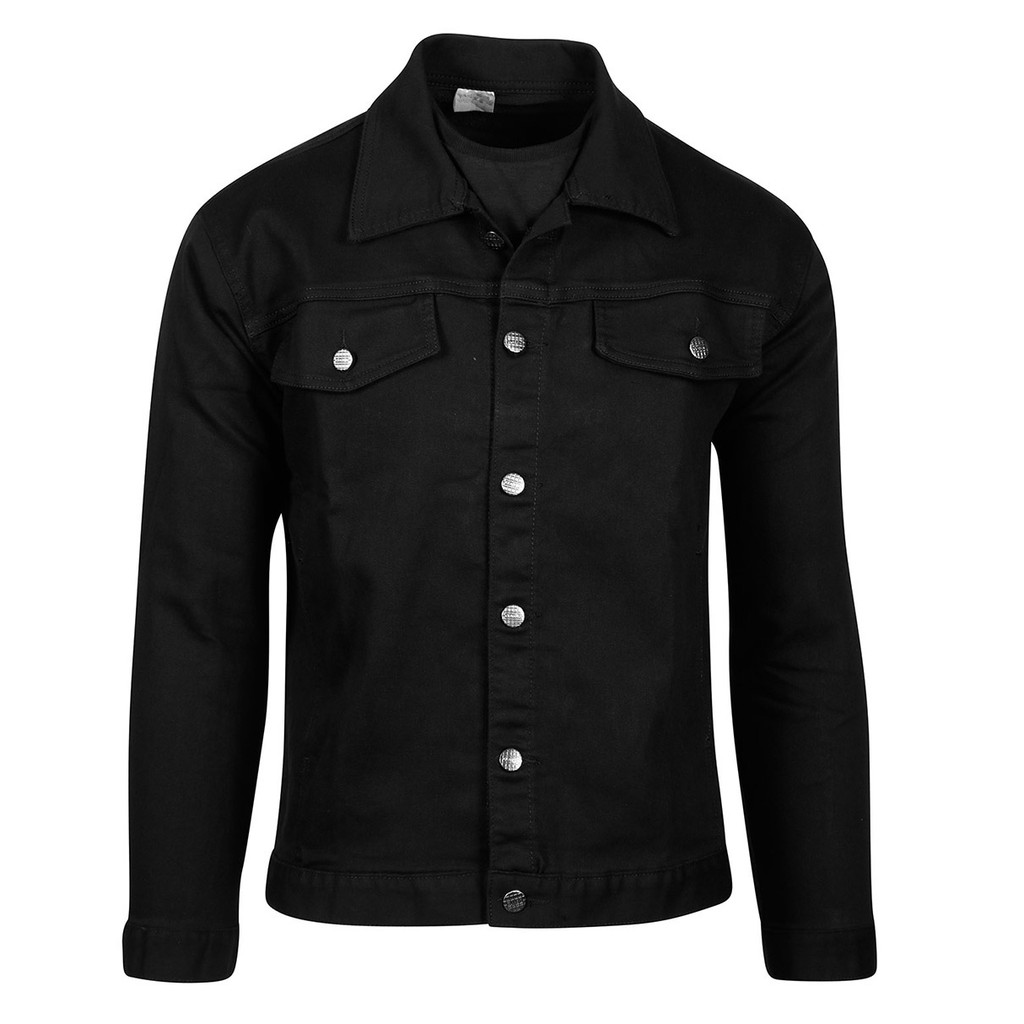 jaqueta jeans masculina preta