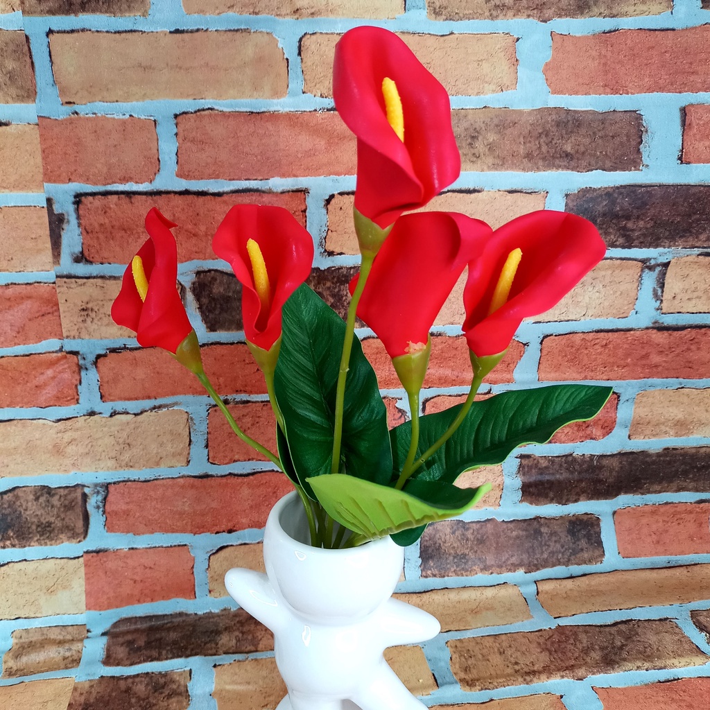 Buquê de Copo de Leite Flores Decoração de Mesa Plantas Artificiais (Não  acompanha vaso ) | Shopee Brasil