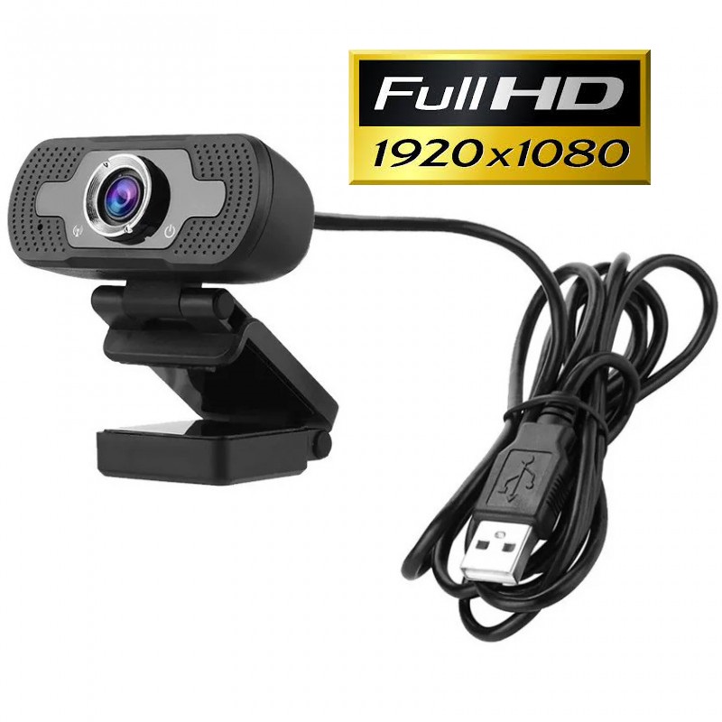 Full Hd 1080 Webcam Usb Câmera De Visão 360º Mini Microfone