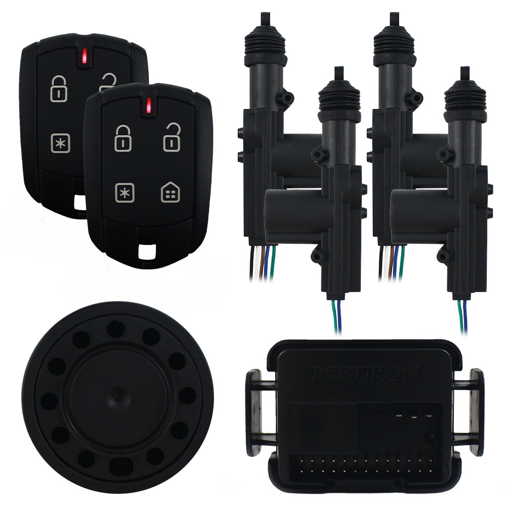 Kit Alarme Automotivo Positron Exact EX-360 Universal Bloqueador + Trava Eletrica Universal 4 Portas TR-420