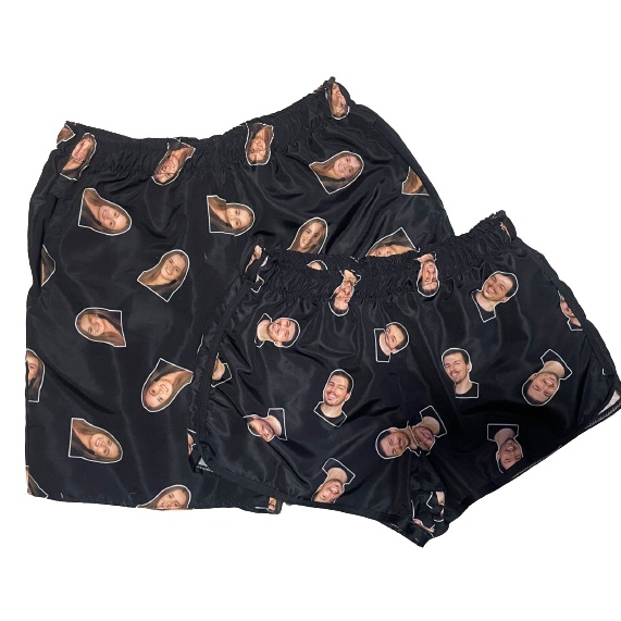 2 Shorts personalizados com Foto Rosto Presente Natal divertido em Oferta na Shopee