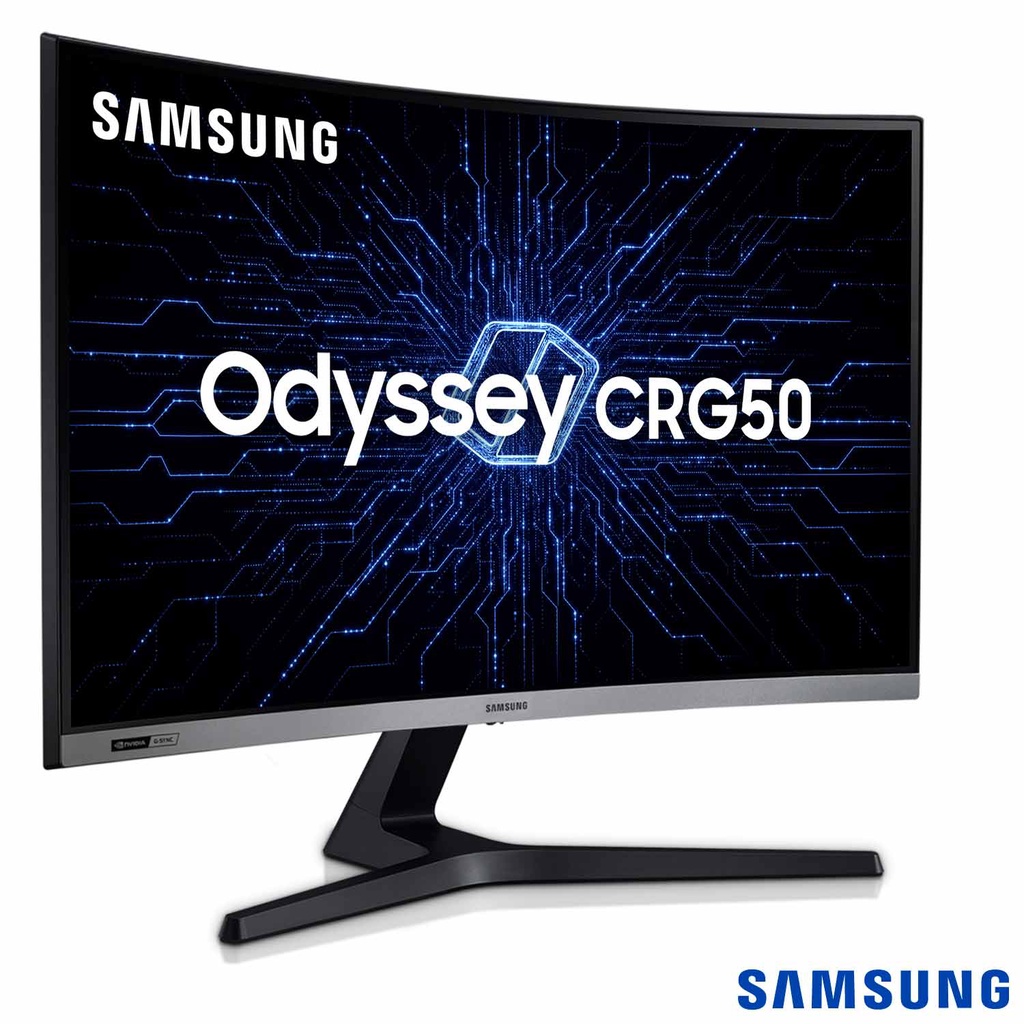 Monitor Gamer Curvo Samsung 27", Preto e Cinza, LC27RG50FQLXZD