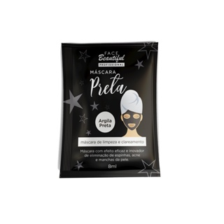 Sachê Máscara Facial Preta 10 ml Limpeza e Clareamento Face Beautiful em Oferta na Shopee