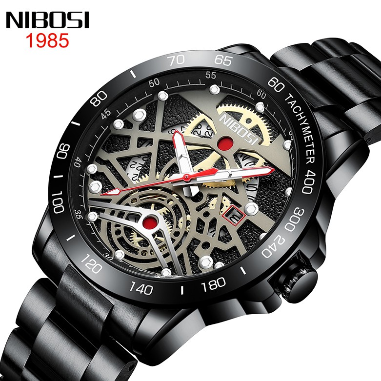 Relógio De Moda Masculino NIBOSI Cronógrafo De Luxo À Prova D'água De Quartzo - Watches