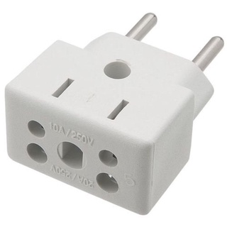 Kit 6 adaptador de tomada multiuso plugue elétrico 10a / 20a Bob Esponja