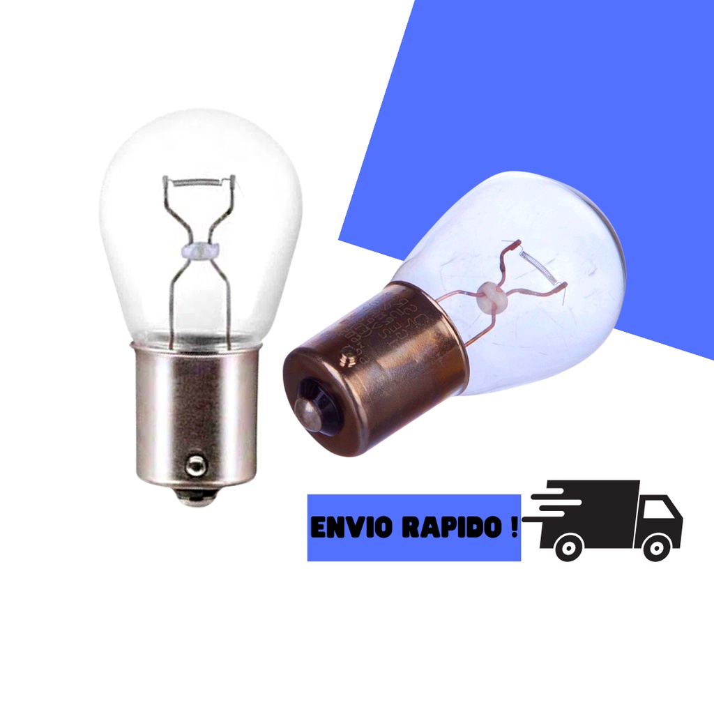 Par Lampada 1 Polo 12v 21w Carro Van Moto Freio Pisca em Oferta na Shopee