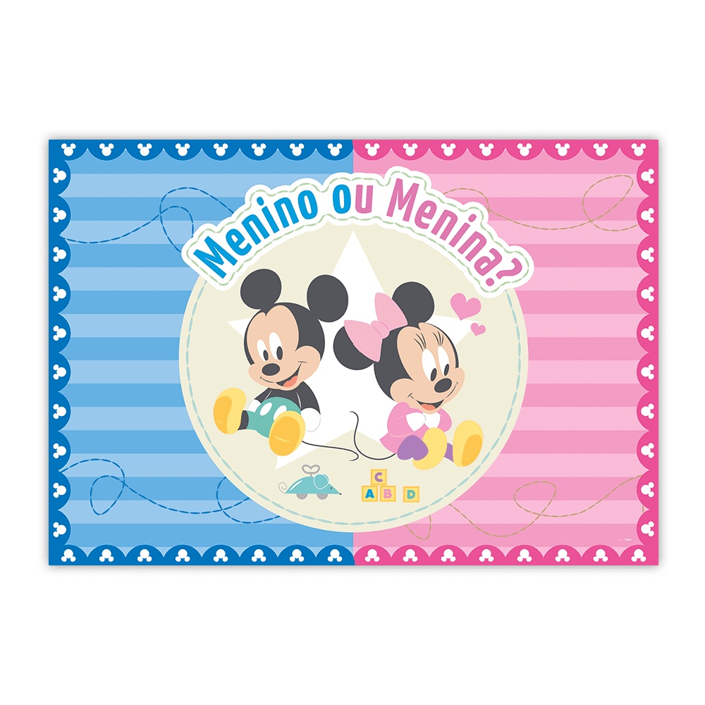 Painel 126x88cm Baby Disney Chá Revelação 1 Uni Regina Festas - Inspire sua Festa Loja